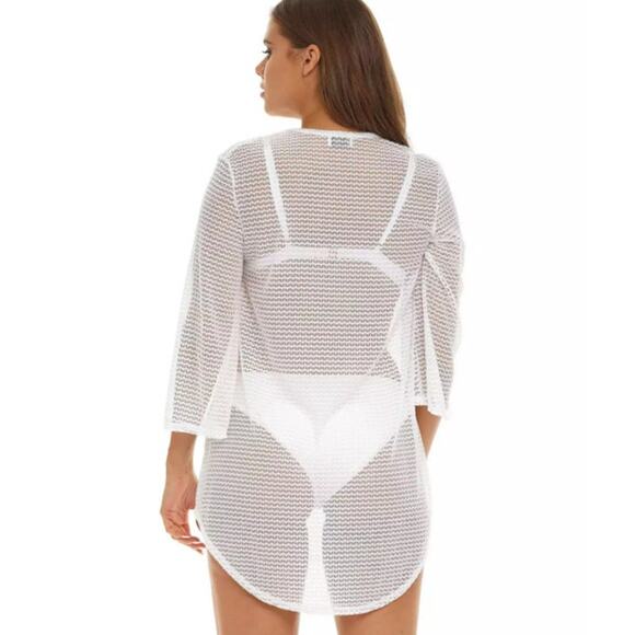 NWOT Jordan Taylor Mesh Bell Sleeve Black Cover-Up Tunic – Size M - Picture 2 of 10